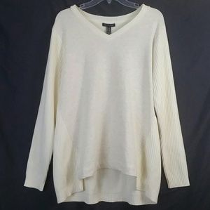 H by Halston oversize v neck thick knit sweater L